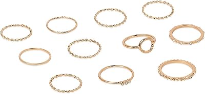 Set of elegant, studied and stackable modern rings Zafiri Pearls, composed of 11 gold coins, ZPFK10878 model.. Discover the joy of online shopping with DIAYTAR NIGERIA's budget-friendly prices and reliable shipping.