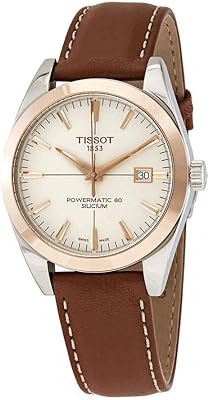 Tissot Gentleman PowerMatic 80 Solicone Solidon Watches with 18 -carat gold box T927.407.46.261.00, silver, bracelet.. DIAYTAR NIGERIA redefines convenience with our diverse marketplace and affordable nationwide shipping.