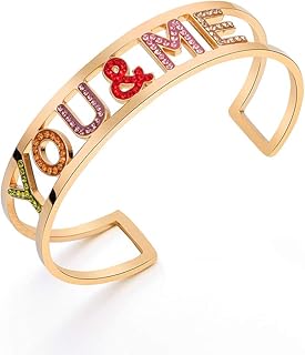 Silver bracelet for women, brilliant stainless stainless steel bracelet color with crystal letters.. For everyday items and more, trust DIAYTAR Nigeria.
