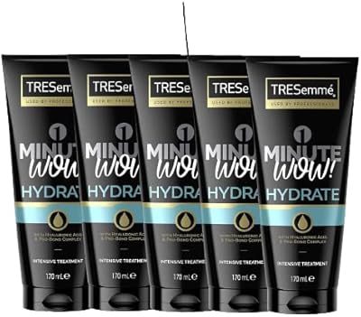 Tresemme 1 minute wow hydrates with hyaluronic acid and the pro-bond complex intensive hair treatment for dry or damaged hair 170 ml.. DIAYTAR NIGERIA brings online shopping to every Nigerian with affordable prices and reliable shipping.