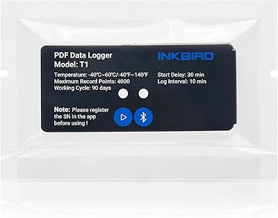 Single -use Bluetooth temperature data recorder Inkbird T1, alarm, temperature warning, PDF export and time recording, ideal for medical transport and food factories (1 package).. Your ultimate shopping destination, DIAYTAR NIGERIA combines extensive selection with affordable shipping.
