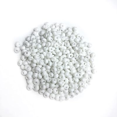 100g of gout -shaped glass pearls 6/0 white color (4 ~ 3mm, hole: 2.0mm).. Shop with purpose at DIAYTAR NIGERIA, where your money goes further and delivery is always prompt.