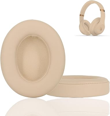 Replacement earpieces for wired and wireless headphones Beats Studio 2 and Studio 3, Ear pads with flexible protein leather, antibra -shaped memory foam by sevi (beige).. Affordable convenience is here — shop DIAYTAR Nigeria today.