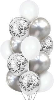 Balls of Balloons White Chrome Silver 24-room chromed for wedding, birthday, baby care reception for baby.. Experience DIAYTAR NIGERIA, where extensive product variety meets pocket-friendly prices and reliable delivery.