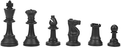 Standard international chess parts in black and white plastic tournament with background.. DIAYTAR NIGERIA: Where shopping is a pleasure with affordable prices and reliable delivery service.