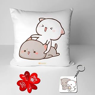 Giftson Peach and Goma Mochi Cat pillow-Gifts for men, boyfriend, girlfriend, Valentine's Day gift for girlfriend, Valentine's Day pillow for couple | Peach Goma pillow, keychain and card (design-19).. Get the deals you love and the delivery speed you need at DIAYTAR Nigeria.