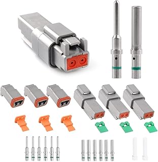 Covoz DT connector kit, waterproof electric wire connector DT04 2/3/4/6 male and female pins 22-16awg Waterproof for motorcycle truck car scooter (2 pin 3 sets).. DIAYTAR NIGERIA: Transforming online retail with affordable prices and consistent 5-8 day nationwide delivery.