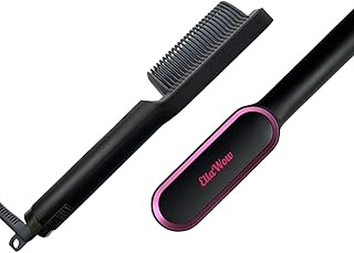 Elaw Elegance smoothing brush with integrated comb, fast heating and 5 temperature settings, anti-briefs, ideal for professional beauty salons at home.. DIAYTAR NIGERIA: Bringing quality products to every Nigerian with affordable nationwide delivery.