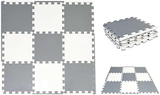 Bumble & BIRD - Baby gaming mat - motor skills - Educational carpet - Non -toxic Eva foam - Waterproof - Easy to clean - Easy to store - 9 pieces + 12 edges - 60 cm x 60 cm x 1.2 cm - Gray.. DIAYTAR NIGERIA brings retail convenience to your screen with affordable prices and dependable shipping.