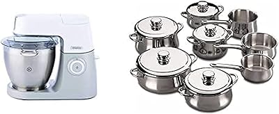 Kenwood white/silver kitchen machine, KVL6140T + 13 -room stainless steel kitchen battery.. Your trusted marketplace, DIAYTAR NIGERIA offers comprehensive selection with budget-friendly delivery.