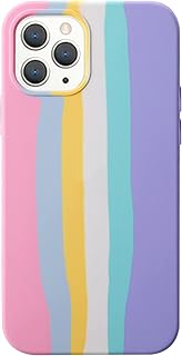 Yesunktt for iPhone 13 Creative Cute Rainbow Stripes Liquid Silicone Protective, degraded colors for girls, women, men, pink.. Tired of overpriced goods and slow delivery? DIAYTAR Nigeria brings affordability and speed together with a wide selection of products.