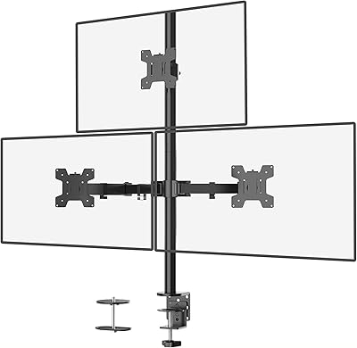 SUPPORT OF LCD LED Office LED ZERELTELL for 3 monitors, robust play monitor support with fully adjustable arm that can contain 3 monitors up to 27 inches.. From essentials to electronics, DIAYTAR Nigeria ships your order in no time.