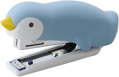 Animal stapler (penguin), flexible silicone handle, made in Japan, excellent stationery gift!.. DIAYTAR NIGERIA: Where shopping dreams become reality with affordable prices and prompt shipping.