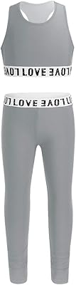 Two -piece tank top for girls with leggings for exercise and fitness.. DIAYTAR NIGERIA revolutionizes online shopping with competitive prices and reliable 5-8 day delivery.