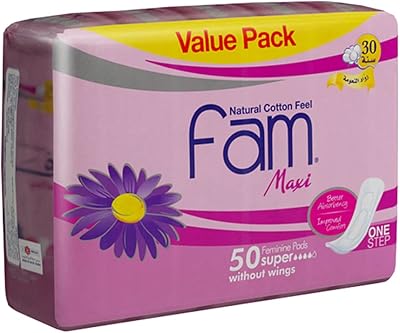 FAM hygienic napkins ultra soft with thick natural touch without wings in a single step, 50 towels.. DIAYTAR NIGERIA delivers what you want at prices you'll love, all within 5-8 days nationwide.
