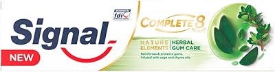 Signal toothpaste Complete 8 Nature Elements for healthy gums in 2 weeks at thyme and sage with zinc to protect against bacteria, 75 ml.. Fast delivery, fair prices, and full variety — only on DIAYTAR Nigeria.