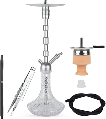 Chicha Shichazon Z-Shisha KH04-1 In silver with clay head tip.. DIAYTAR NIGERIA: Where affordability meets variety in Nigeria's most comprehensive online marketplace.