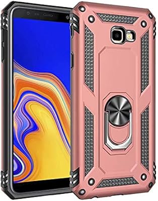 Robust Sosus Hybrid shell of military quality with integrated metal ring in integrated metal and crutch for Samsung Galaxy J4 Plus (Rose Gold).. Navigate countless options with DIAYTAR NIGERIA's comprehensive marketplace and budget-friendly shipping.