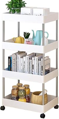Sliding storage trolley with fine 4 -level support wheels.. DIAYTAR NIGERIA: Bringing quality products to your doorstep at prices that won't break the bank.