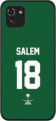 Robust stylized shell on a black edge for Samsung Galaxy A03 (LTE / 4G), flexible flexible shell with flexible rubber edges, fine anti -fall tpu gel - football team - Saudi Arabia, player name - Salem.. Experience the ease of one-stop shopping with DIAYTAR NIGERIA's diverse catalog and nationwide delivery.