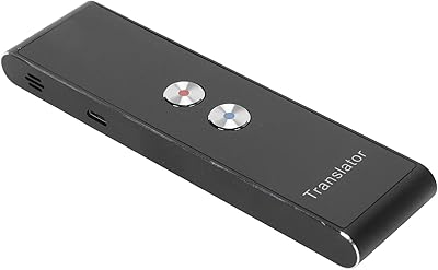 Intelligent vocal translation device, portable bidirectional vocal interpreter in real time, 96 languages ​​support and photo translation, connection to the Bluetooth application for shopping meetings on travel.. Shop for everything you need at DIAYTAR NIGERIA, with budget-friendly prices and quick delivery.