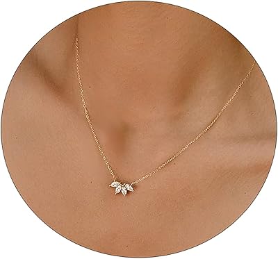 Diamonds necklace for women with an elegant leaf design 14 -carat gold plated with layers of cubic and moon stones, simple diamond necklace for women, trendy jewelry gifts for girls.. Discover a world of affordable shopping with DIAYTAR NIGERIA's vast marketplace delivered to you in days.