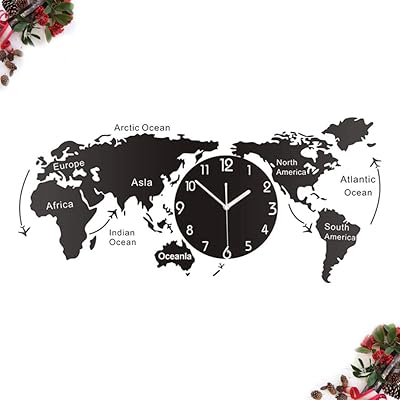 World Hour Map - World Acrylic Clock for Home and Office Decoration.. DIAYTAR NIGERIA: Where quality meets affordability, with thousands of products delivered in less than 8 days.