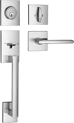 Set of Berlin Modisk entry door handles, set of slim sliding dolk slim, reversible lever for left and right, robust - solid nickel finish.. Experience the satisfaction of affordable shopping with DIAYTAR NIGERIA's nationwide 5-8 day delivery.