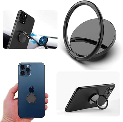 Mobile ring support - 3m degree 360 ​​-degree adhesive adhesive adhesive rest compatible with smartphones and magnetic car support - Black.. Find quality and variety without breaking the bank — only on DIAYTAR Nigeria.