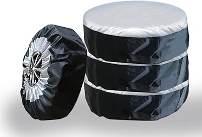 ZERTYLRE REPROVAL PNEUS Cover for motorhome wheel (pack of 4 blacks), oxford waterproof UVLABLY SOLAR PROTECTIONS for motorhome, boat, trailer, motorhome, van, SUV, D65CM x H37CM for diameter (13 "-19").. Your complete shopping solution, DIAYTAR NIGERIA delivers variety and value within the week.