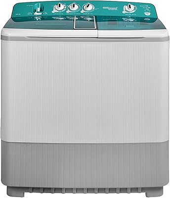 Semi-automatic washing machine with double super general tank 18 kg, light gray/green, high loading washing machine with plush filter, spin, SGW-1800 105.6 × 63.9 × 121.5 model, warranty 1 year.. Experience convenient online shopping on DIAYTAR Nigeria — wide selection and affordable delivery.