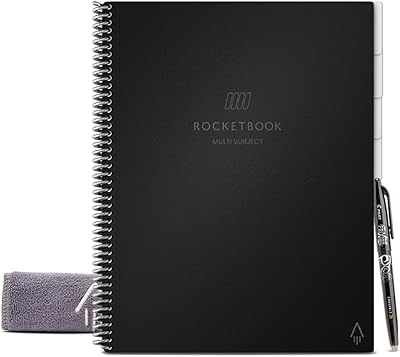 Rocketbook Multi-Sujetbook smart notebook | Scan notebook with separators | Reusable lined book with 1 Pilot Frixion pen and 1 microfiber cloth | Infinite black, letter format (8.5 \ "x 11 \").. Discover a new way to shop with DIAYTAR NIGERIA's comprehensive marketplace and quick delivery options.
