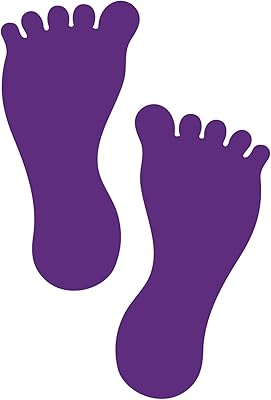 Adhesive stickers Naked feet Litemark 7 inch purple for floor and walls - package of 12 (6 pairs).. Save more, wait less — DIAYTAR Nigeria delivers faster than ever.