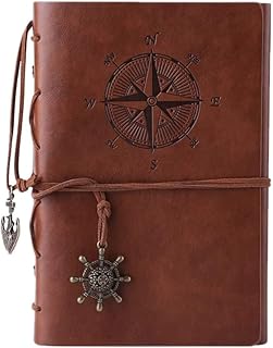 Leather notebook, rechargeable vintage writing journal, vintage travel journal in relief, spiral notebook, easy storage, writing for women and men.. DIAYTAR NIGERIA connects you with thousands of products at competitive prices, delivered within a week.