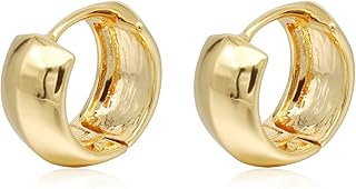 18 -carat gold huggie earrings | Small Creole earrings | Golden earrings for women (17), 18 carat gold plated earrings with cubic zircones, without precious stones.. Join millions of satisfied shoppers using DIAYTAR Nigeria every day.