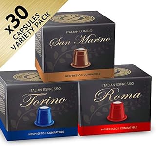 People's collection Real Coffee - 30 Coffee Capsules Roma, Saint -Marin and Turin compatible with Nespresso.. DIAYTAR NIGERIA delivers affordability and convenience to your doorstep within 8 days of purchase.