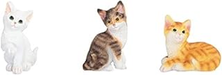 GSC 18114 Set of 3 -inch - gray, yellow, white, 3.62 inch cat figurines.. Thousands of items at your fingertips — DIAYTAR Nigeria makes it happen.