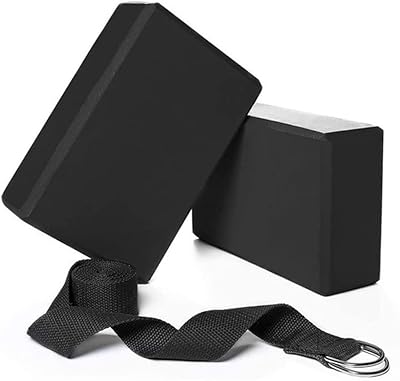 Set of yoga blocks and Arabic yoga straps, pack of 2 blocks of high density Eva foam, 183 cm metal ring strap, light and soft non -slip foam surface, yoga for yoga, pilates, meditation, meditation.. DIAYTAR NIGERIA brings affordable shopping to your fingertips with reliable delivery in less than 8 days.