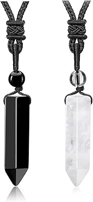 Beswenth 2 pieces quartz collar in obsidian crystal clear stones.. Discover endless possibilities with DIAYTAR NIGERIA's comprehensive selection and reliable shipping.