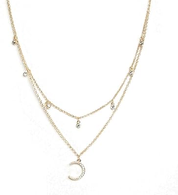 ARiana Grande Moon and Curtain A superimposed necklace.. DIAYTAR NIGERIA: Making quality products accessible to all Nigerians at affordable prices.