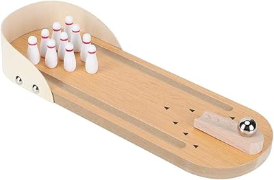 Set of Bowling Fishion mini-game, anti-stress on wooden table, little fingers for men, adults, children, adolescents and boys.. DIAYTAR NIGERIA: Your trusted e-commerce partner with extensive product choices and affordable delivery.