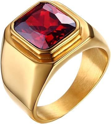 Gold/silver/black stainless steel man ring with multicolored square stones, metal, cubic zircon.. Your digital marketplace solution, DIAYTAR NIGERIA delivers quality and value within the week.