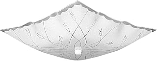 Progress Lighting P4962-30 Traditional Square glass set with 2 lights for closed ceiling, white finish, 12 "p x 5-1/2".. DIAYTAR NIGERIA puts thousands of products at your fingertips with affordable prices and delivery within a week.
