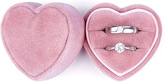 Heart-shaped crap box, luxury double velvet ring organizer, ideal for jewelry storage and wedding gifts, engagement, ceremony.. DIAYTAR NIGERIA: Where affordability meets reliability with thousands of products delivered promptly.