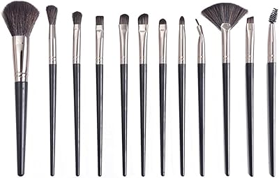 Minisooo Sweet Makeup Luxury makeup brushes for eyeshadows, eyebrow powder and concealer brush, black, 12 pieces.. Shop with purpose at DIAYTAR NIGERIA, where your money goes further and delivery is always prompt.