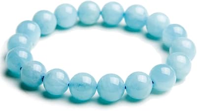 Bracelet of therapeutic precious stones in Aigue-Marine Crystal, Bracelet of jewelry pearls for men and women, blue color, pearl size 8 mm, 7.5 inch, stone, aigue-marine.. DIAYTAR NIGERIA: Your one-stop e-commerce destination with affordable prices and nationwide delivery in 5-8 days.