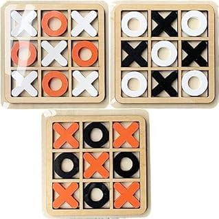 Classic board game TIC TAC TOE XO Wood - Educational and strategic board game for children and the family - Set of 3 board games for children - birthday present for toddlers for toddlers.. Your ultimate shopping destination, DIAYTAR NIGERIA combines extensive selection with affordable shipping.