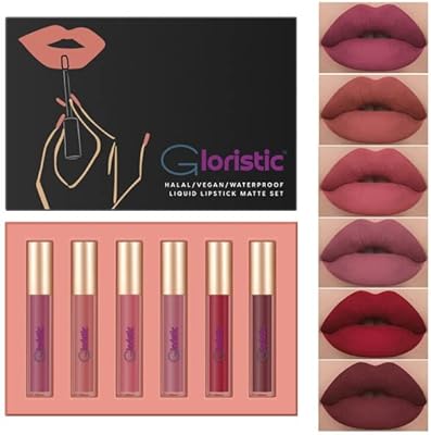 Set of 6 lipsticks mate impermeable GLOWRISTIQUE |.. DIAYTAR NIGERIA brings the market to your fingertips with affordable prices and swift delivery services.