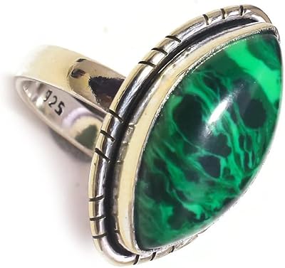 Marquise cabochon jasper ring with hand-made silver plated precious stones, US-5.75 green jasper, jaspe stone, stone, jaspe.. DIAYTAR NIGERIA revolutionizes e-commerce with our affordable prices and dependable delivery timeframes.