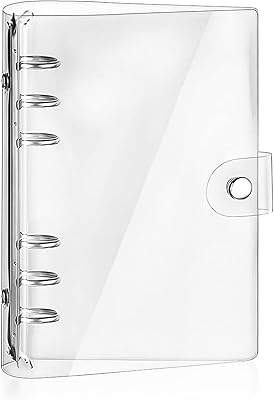 MAO & MAO A6 7.9 x 5.2 x 2.5 inches - Soft rechargeable PVC rings binding cover, with button closure, Mobile sheets (transparent coverage, interior paper not included).. Experience shopping without compromise at DIAYTAR NIGERIA, with vast selection and quick delivery.